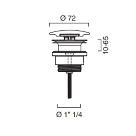 Catalano Слив для раковины без перелива, цвет белый глянцевый 