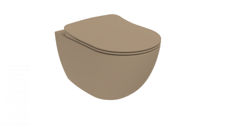 CREAVIT FREE Унитаз подвесной безободковый с биде CAPPUCINO FE322.F0000 