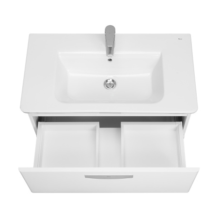 Roca THE GAP ORIGINAL Тумба подвесная 777x412x600 мм. для раковины 800 мм, с 2 ящиками, белый глянец (ZRU9302877) 