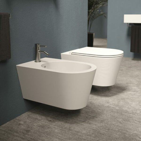 Alice Hide Биде Round 57х37, подвесное, белый глянцевый 