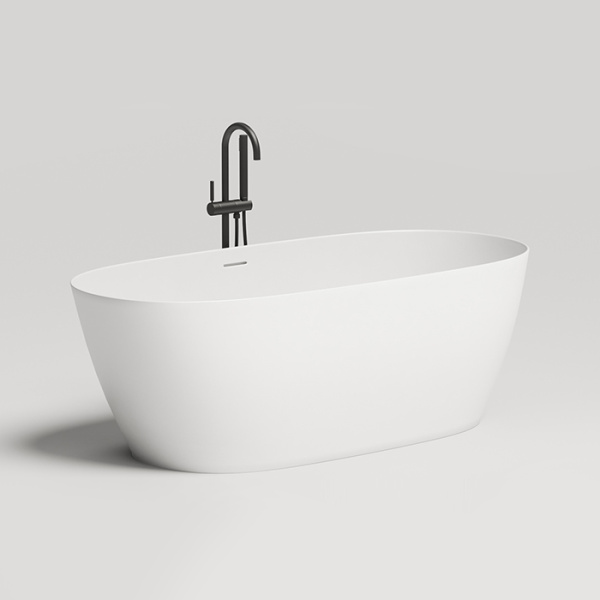 LOFO by Salini Ванна отдельностоящая 1700х800хh610 мм, донный клапан, сифон,  слив-перелив, мат-л: Solid Surface, цвет: белый матов (С нашего склада!) 