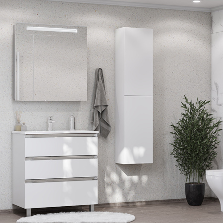 Roca THE GAP Тумба подвесная/напольная 785x453x741 мм. для раковины 800 мм, с 3 ящиками, без ножек, белый глянец (для 7.3279.9.C00.0 и 7.3279.A.400.0) 