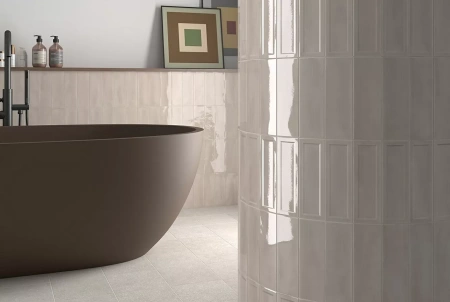 Equipe Island Настенная керамическая плитка Frame White 6.5x20 глазурованный глянцевый 