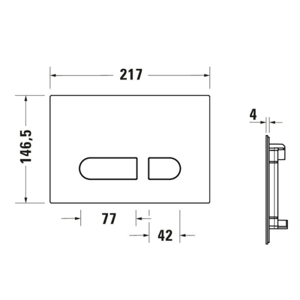 Duravit A1 Клавиша смыва для унитазов, механическая, цвет , цвет: брашированная бронза (Спеццена) 