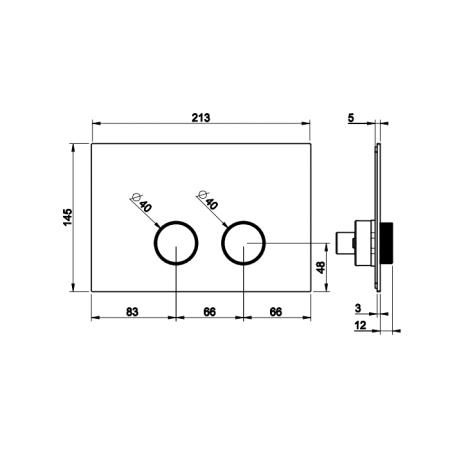 Gessi Anello Клавиши смыва SANIT., цвет: хром 