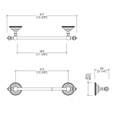 Devon Gemstone Полотенцедержатель 417 мм, цвет  никель блестящий 