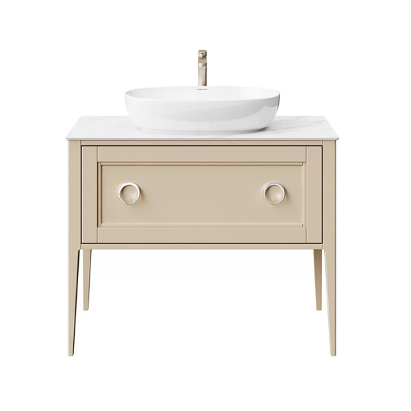 Kerama Marazzi Тумба PLAZA Classic NEO напольная 1+1 ящик 100, капучино матовый 