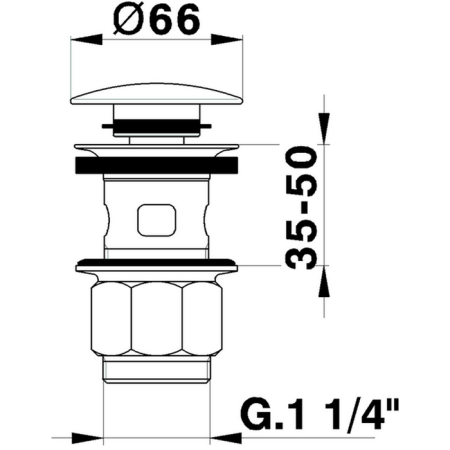 CISAL Донный клапан, цвет золото 