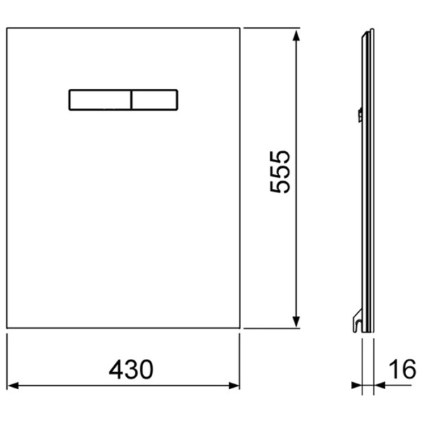 TECElux Нижняя панель  для установки унитаза-биде 