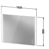 Duravit XViu Зеркало с подсветкой 1020x800x40мм, сенсорное управление, цвет: champagne matt 