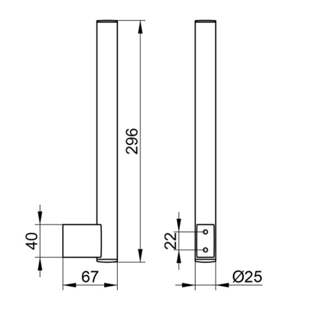Keuco PLAN Держатель зап. рулона т/б Двойной, вертикальный монтаж, рулон до 120 мм, Количество рулонов: 2 шт., скрытый крепеж в к-те цвет: хром 