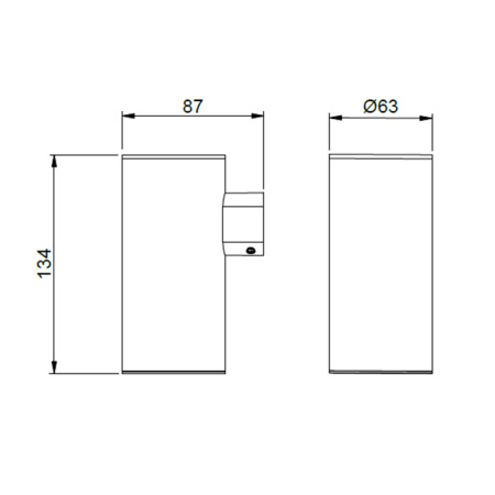 ALMAR Стакан подвесной d63xh134х87 мм, цвет нержавеющая сталь брашированная AISI 316 