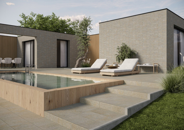 Ступень Ceramika Paradyz Eremite Taupe Stopnica Prosta Struktura Mat 30x60 (1,44) 