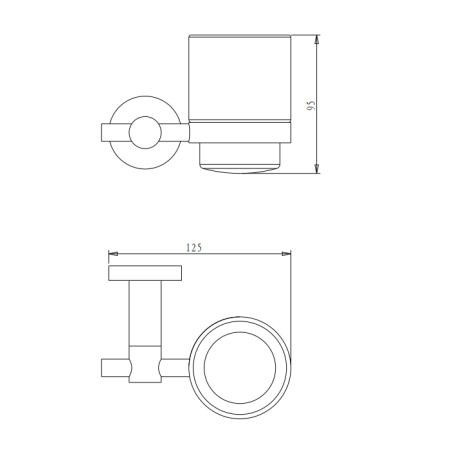 NEMO NM-01021BN Стакан настенный, BRUSH NICKEL 