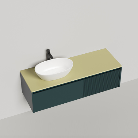 Salini ALDA Раковина накладная  580х350х150мм, без отв. под смес, без перелива, мат-л: S-Stone, матовый, белый. 