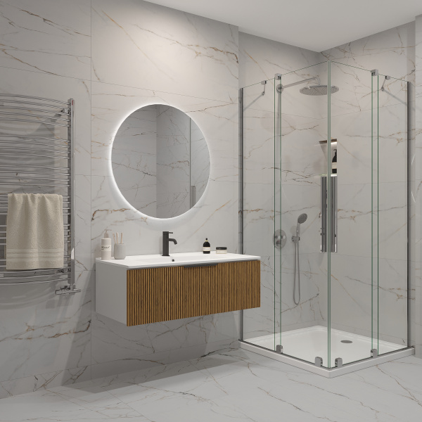 Тумба под раковину/столешницу Кито, Белый/Тростник 80 