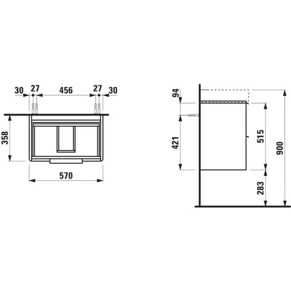 Laufen Pro S Раковина  60х38 см, с 1 отв, цвет белый (СО СКЛАДА последние 3 шт продаем с базами 4.0221.2.110.26) 