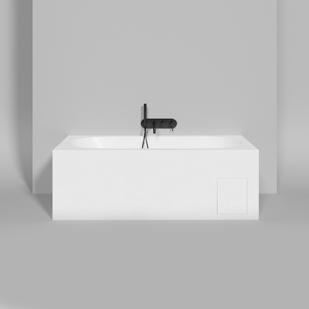 LOFO by Salini Встраиваемая ванна 1700х750хh610мм, овал чаша, мат-л: Solid Surface, без слива-перел, в комп. ножки, цвет: бел матов (С нашего склада!) 