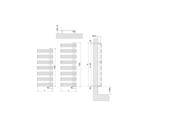 Cordivari Kelly Electric, полотенцесушитель электрический 1240/500, цвет хром 