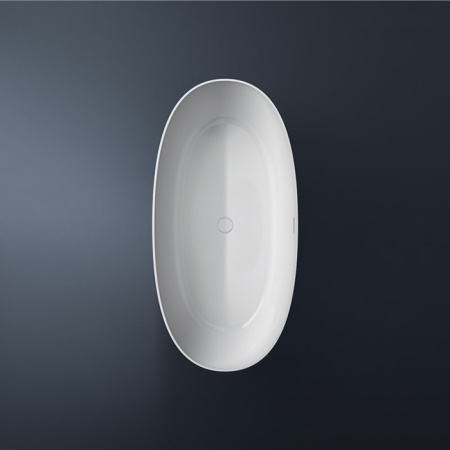 Gruppo Treesse Vera Ванна отдельностоящая овальная 150х72х55см из искусственного камня, цвет белый матовый 