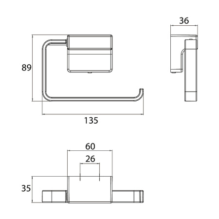 Emco Cue Держатель запасного рулона т/б , хром 