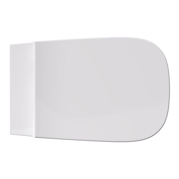 Alice Wunder  Унитаз 53х31, подвесной, безободковый, смыв aliflush+, под крепления Fischer WB-KliX, без сиденья и крышки, белый глянцевый 