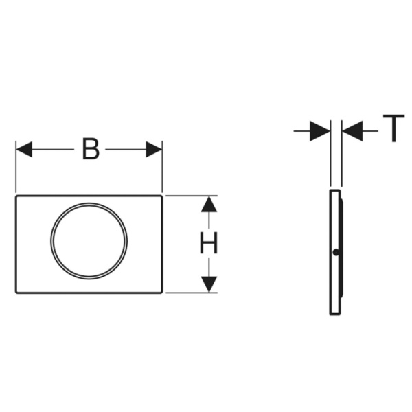 Geberit Sigma10 Клавиша смыв/стоп, с креп. на винтах, круглая: полированный, легкоочищ. покр., декор. кольцо: полированный 