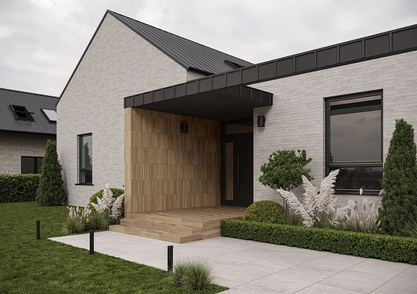  фасадная  Carrizo Wood Elewacja Struktura Stripes Mix Mat 40x6,6 (0,79) 