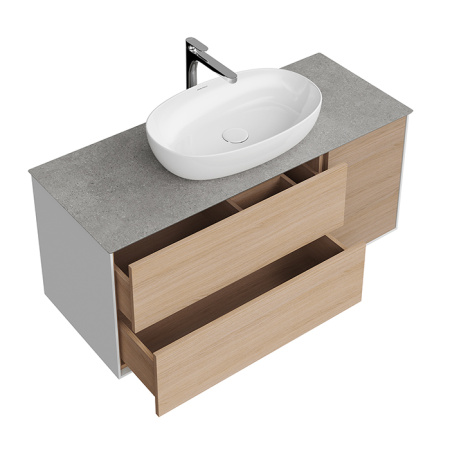 Kerama Marazzi Тумба PLAZA Modern подвесная 120 дуб виченце 3 ящика 