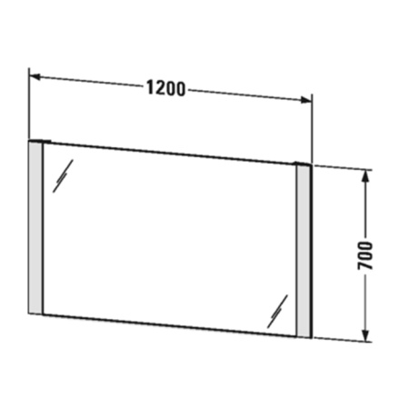 Duravit  Зеркало с подсветкой LED 1200х34 мм версия "good" IP44, 20ВТ, 4000K 