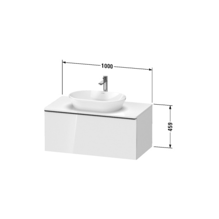 Duravit Luv Раковина на столешницу 600мм Luv, без перелива, без площадки, с выпуском, с креплением, белый (Спец.цена из наличия) 