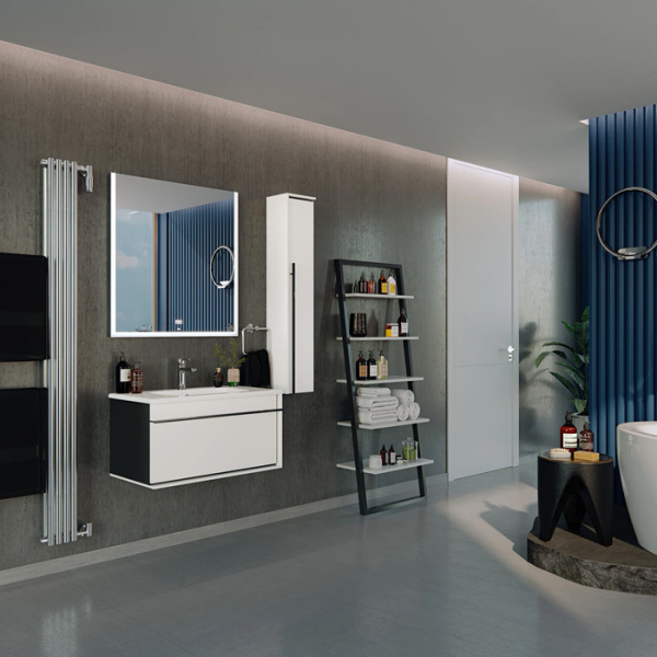 Roca ANETO Зеркало прямоуг. 800x29x850 мм, c LED-подсветкой(кроме верхней стороны), антизапотевание, сенсорным выкл. с диммером (7812363000) 