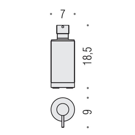 Colombo Nordic Дозатор для жидкого мыла, настольный, цвет: хром 