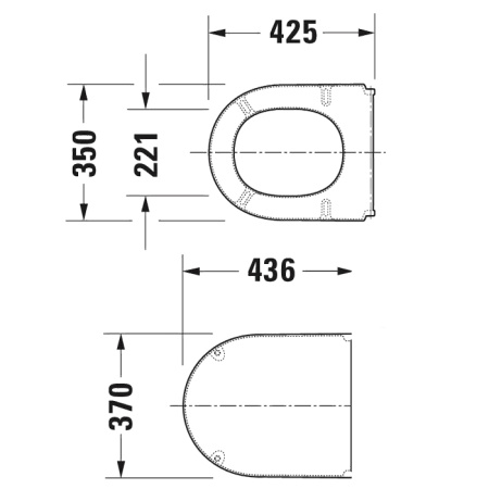 Duravit Starck 3 Сиденье с крышкой , белое ,петли  нерж сталь, без микролифта (Спец.цена!!!) 