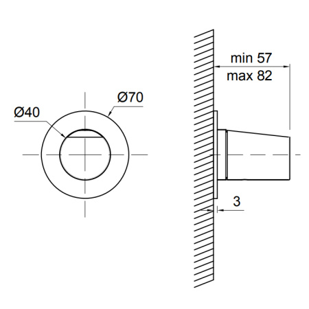 ANTONIO LUPI INDIGO Переключатель на 2 положения, внешняя часть, цвет графит 