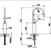 Gessi Goccia Смеситель для раковины на 1 отверстие, высокий, излив 174мм R=90, цвет: черный 
