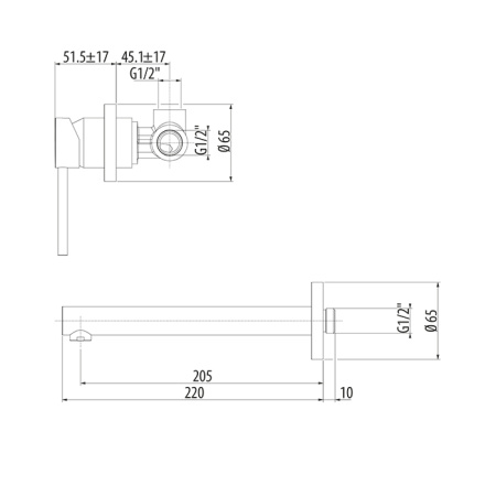 GATTONI CIRCLE ONE Смеситель для раковины встроенный, на 2 отв, с встроенной частью, цвет BIANCO OPACO 
