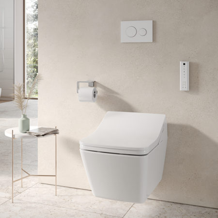 TOTO WASHLET SX EWATER+ Сиденье 386х579х146 мм, с дистанционным управлением и автосмывом, для унитаза CW522EY, цвет: белый 