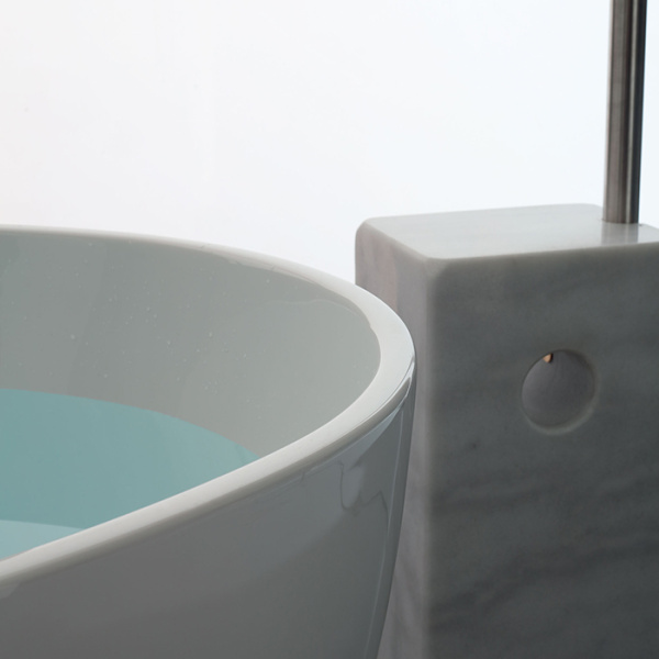 KERASAN Flo Ванна свободностоящая акриловая  170х82х58см в комплекте со сливом Clic-clac, цвет белый 