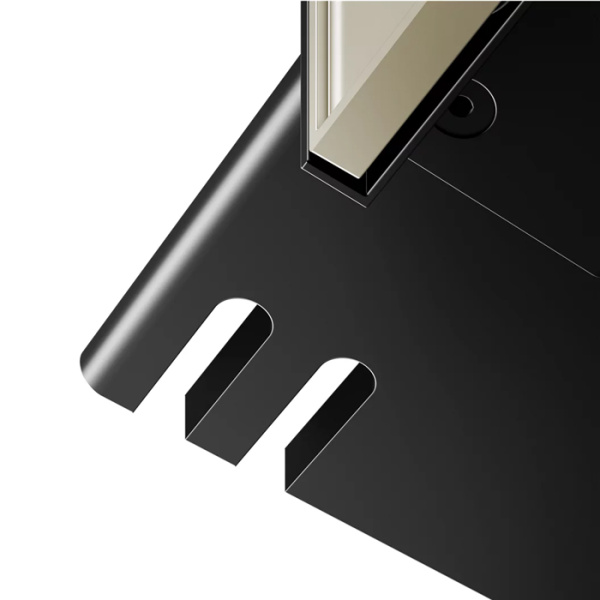 Keuco REVA Полочка для душа, встроенный крючок, съемный, скрытый крепеж в к-те для привинчивания или приклеивания цвет: черный матовый 