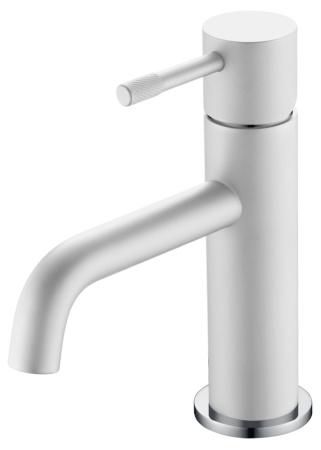 Смеситель для умывальника, Uno. White Chrome 