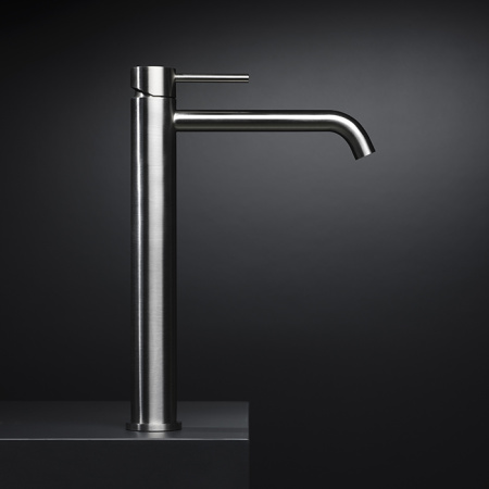 Newform X-Steel 316 Смеситель для раковины на 1 отверстие, высокий, без донного клапана, излив 190мм, цвет: нержавеющая сталь 