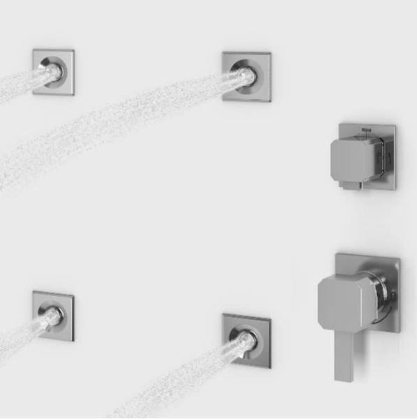 Jacuzzi Bali Душевая кабина с хамамом 120x80xh220см установка в любой угол, с хромотерапией, аудио, 4г/м форсунки, 2,56кВт цвет: бел/хром 