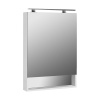 Roca THE GAP ORIGINAL Зеркальный шкаф 600x129x850 мм, с LED-светильником, розетка, вкл. от общего выключателя, белый матовый (ZRU9302748)