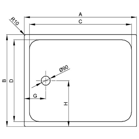 BETTE Система для установки поддона 150х100 см, высота регулировки: 80-200 мм 