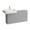 Laufen Kartell Тумба под раковину слева, 1200х270х610мм, с 1 дверцей и 2 створками, цвет: сланцево-серый