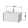 Duravit Me by Starck Раковина для мебели 830х490 мм с 1 отв под смеситель, цвет белый (продаем с базой LC624107979) 