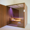 Effegibi BodyLove S Сауна 200x176xh220 см, размещение пристенное R.H., отделка хемлок, наружные стены гладкий хемлок