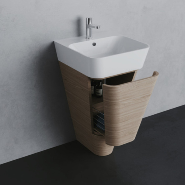 AZZURRA BUILD  раковина подвесная/накладная  50х50х16 см с 1 отв. под смеситель , цвет белый 