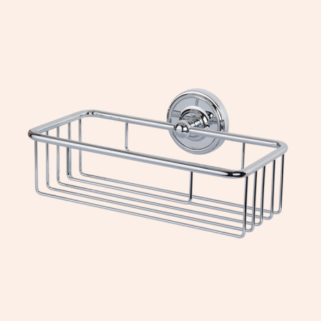 TW Bristol 527, подвесная полочка-решетка прямоугольная 24*14*h7, цвет: хром 